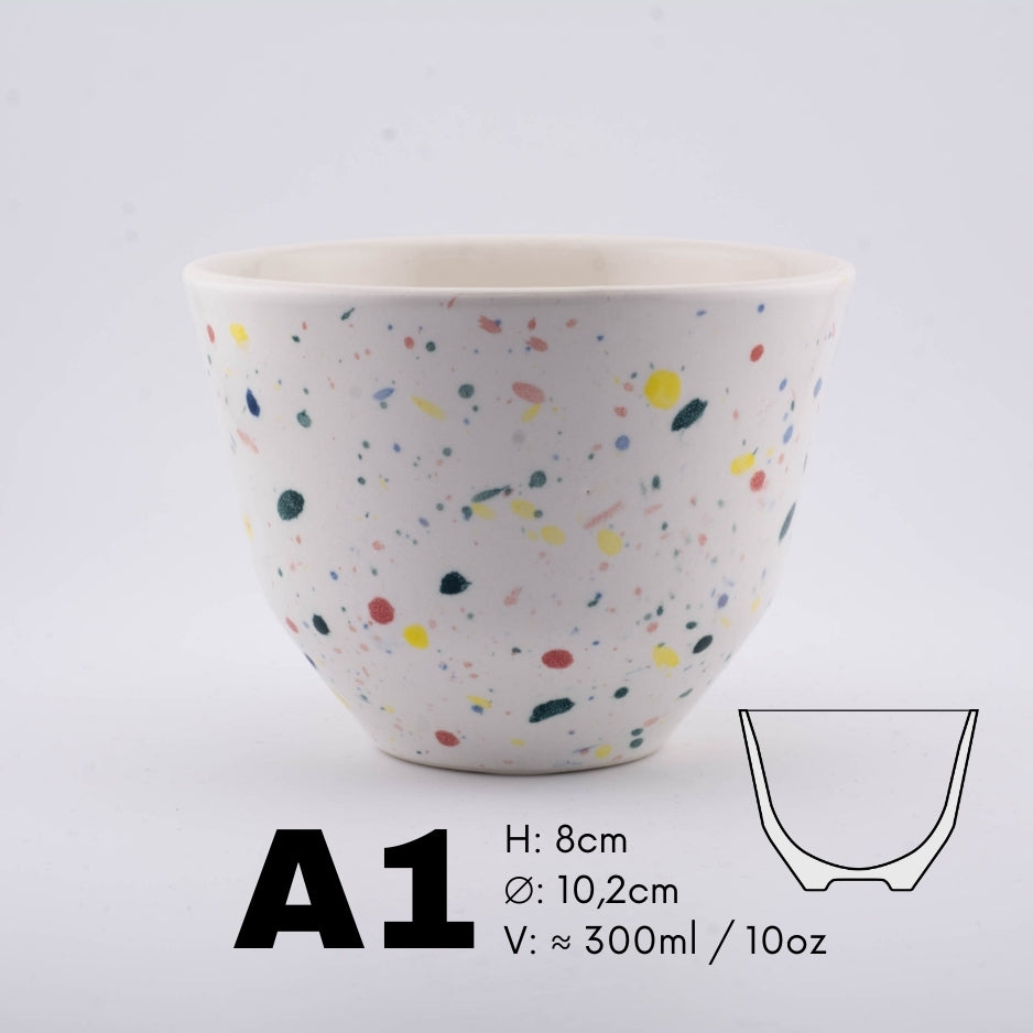 Handmade Porcelain Coffee Cup | MK Studio | Color spot