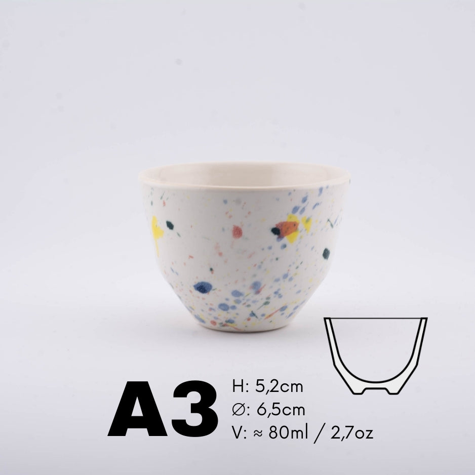 Handmade Porcelain Coffee Cup | MK Studio | Color spot