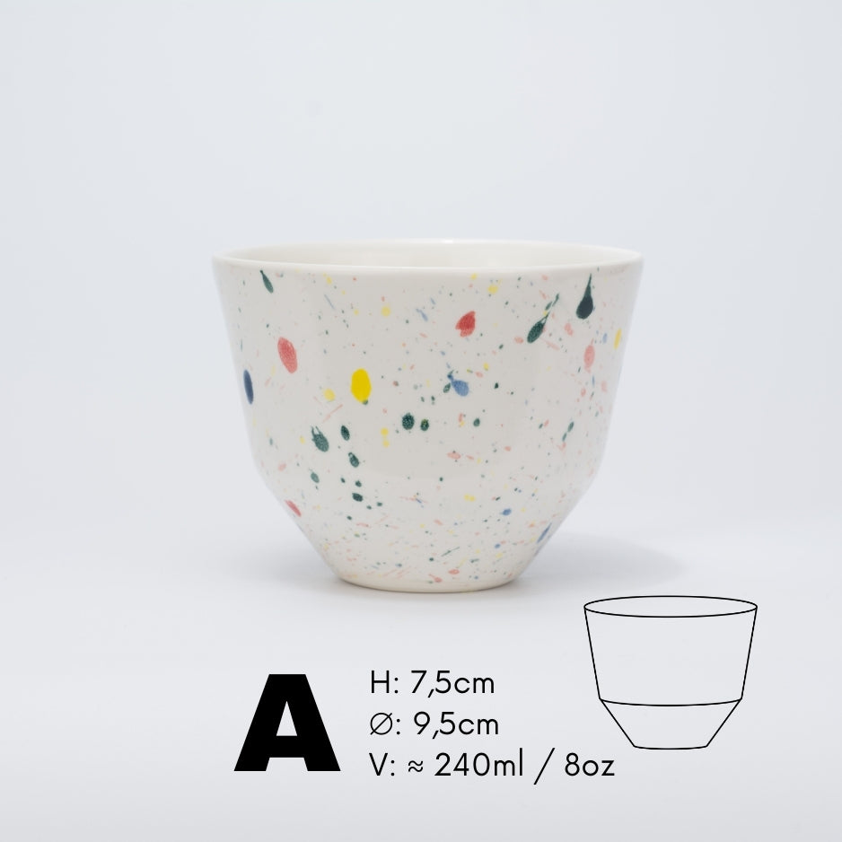 Handmade Porcelain Coffee Cup | MK Studio | Color spot