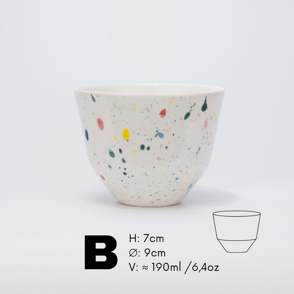 Handmade Porcelain Coffee Cup | MK Studio | Color spot