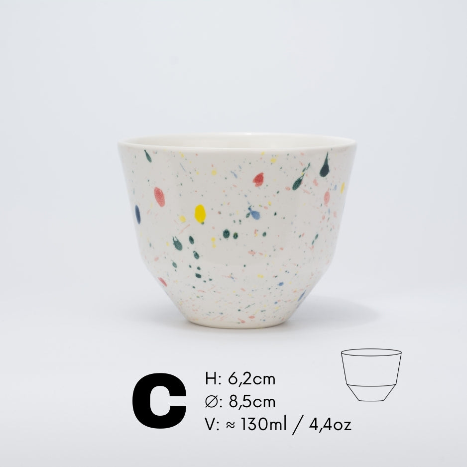 Handmade Porcelain Coffee Cup | MK Studio | Color spot