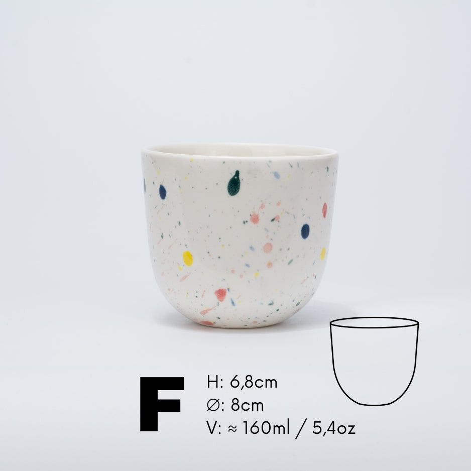 Handmade Porcelain Coffee Cup | MK Studio | Color spot