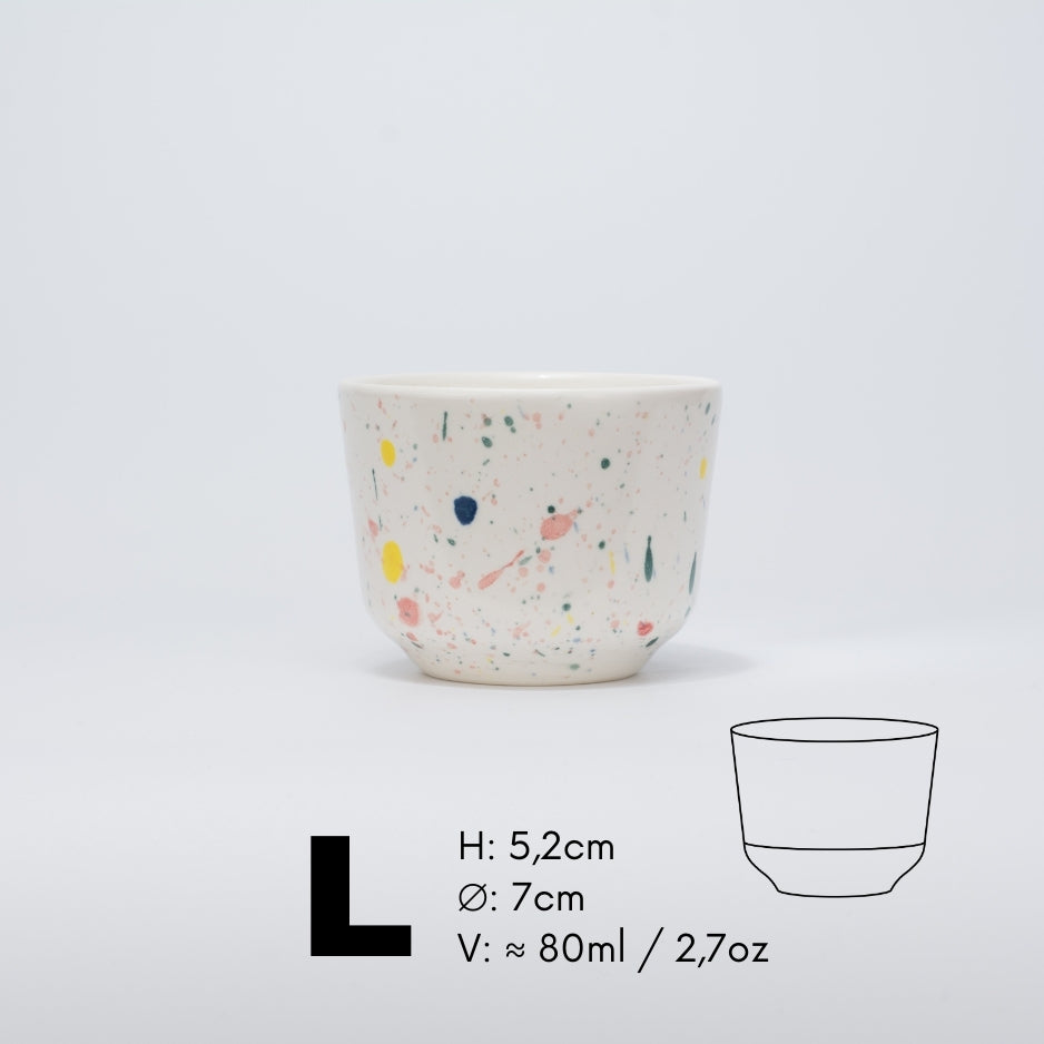 Handmade Porcelain Coffee Cup | MK Studio | Color spot