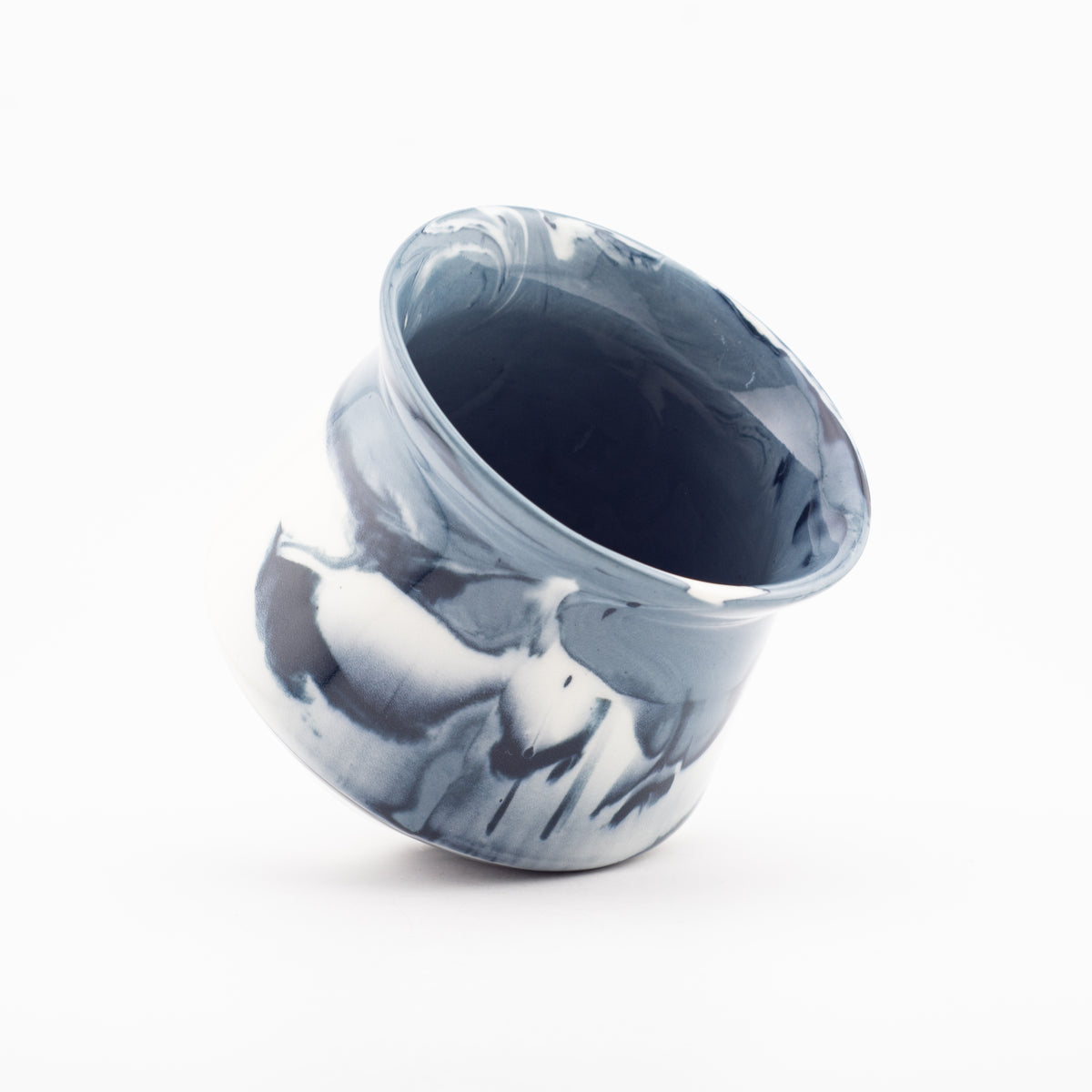 8195 RIDGE - Handmade Porcelain Tasting Cup - Glossy outside