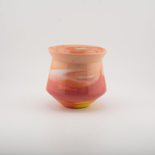 8211 Mix Wave RIDGE - Handmade Porcelain Tasting Cup - 300ml/10.1oz