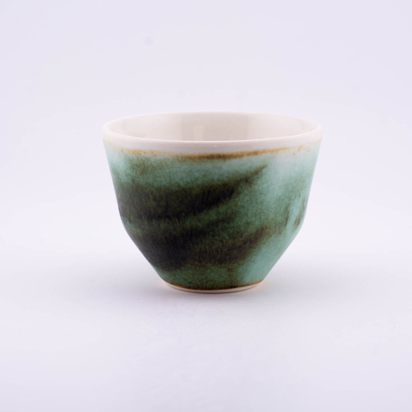 Handmade Porcelain Coffee Cup | MK Studio | Rusty turquoise