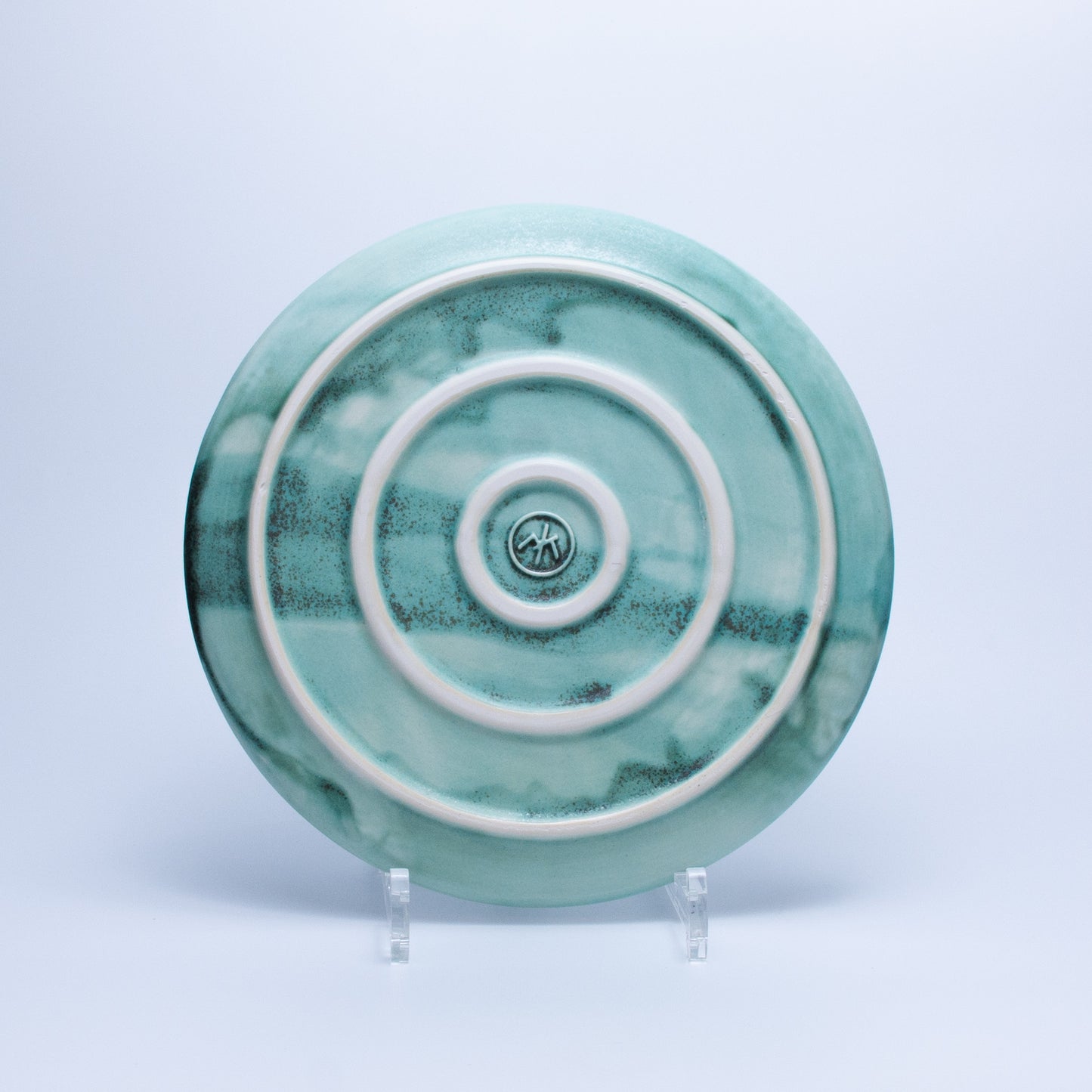 Handmade Porcelain Plates and Bowls | MK Studio | Turquoise spot