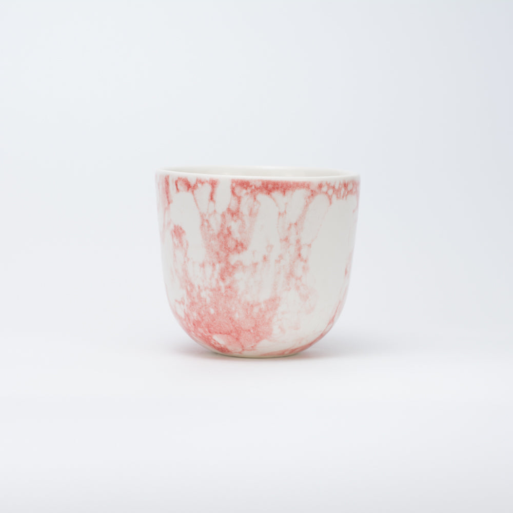 Handmade Porcelain Coffee Cup | MK Studio | Bubble red