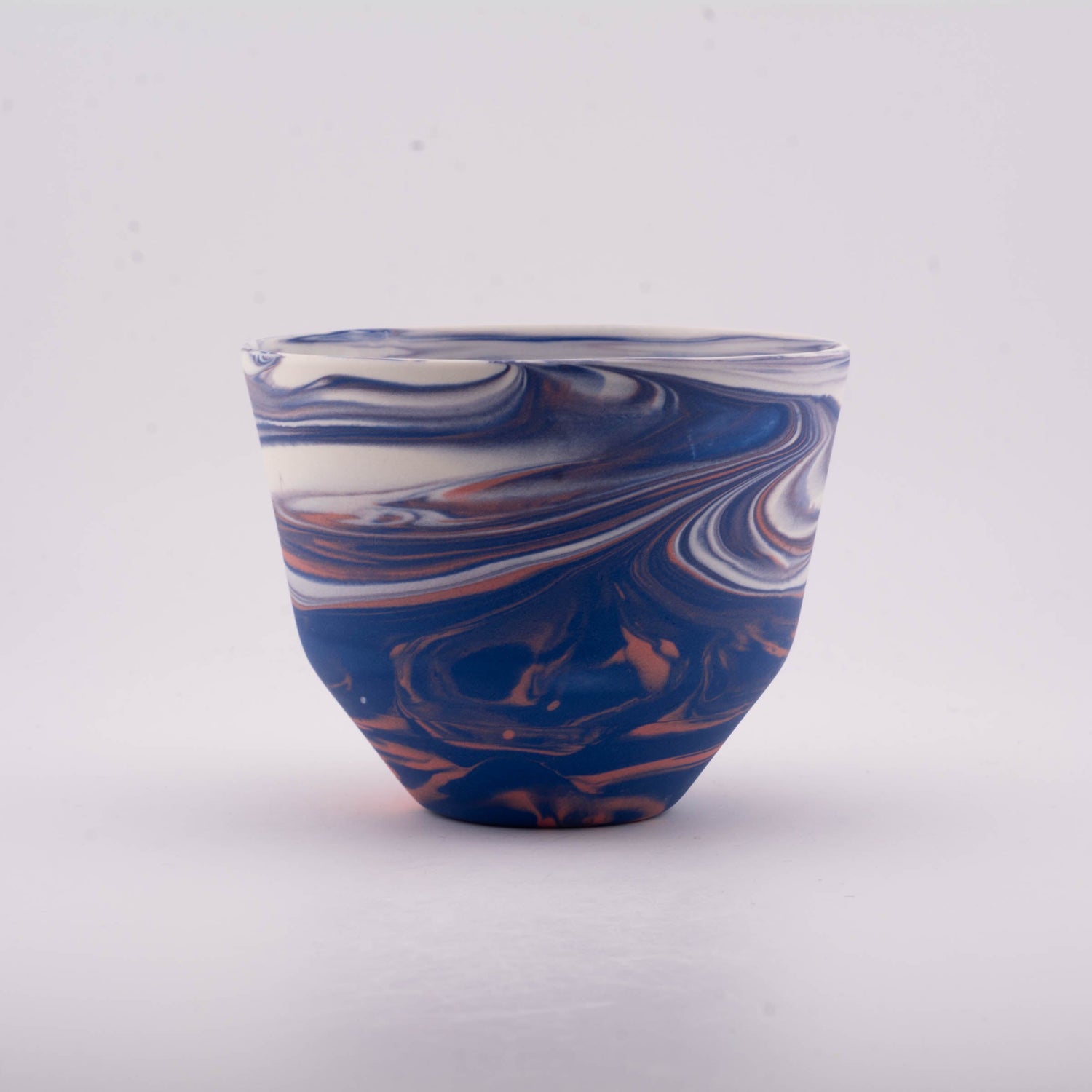 Handcrafted Porcelain Coffee Cup | Unique Mix Wave
