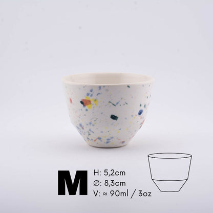 Håndlavet porcelæn kaffekop | MK Studio | Farveplet