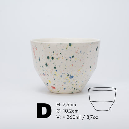 Håndlavet porcelæn kaffekop | MK Studio | Farveplet