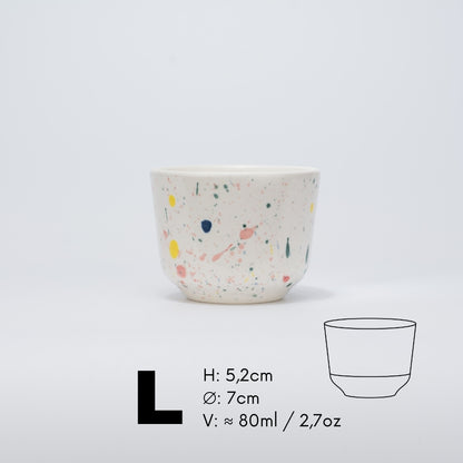 Håndlavet porcelæn kaffekop | MK Studio | Farveplet