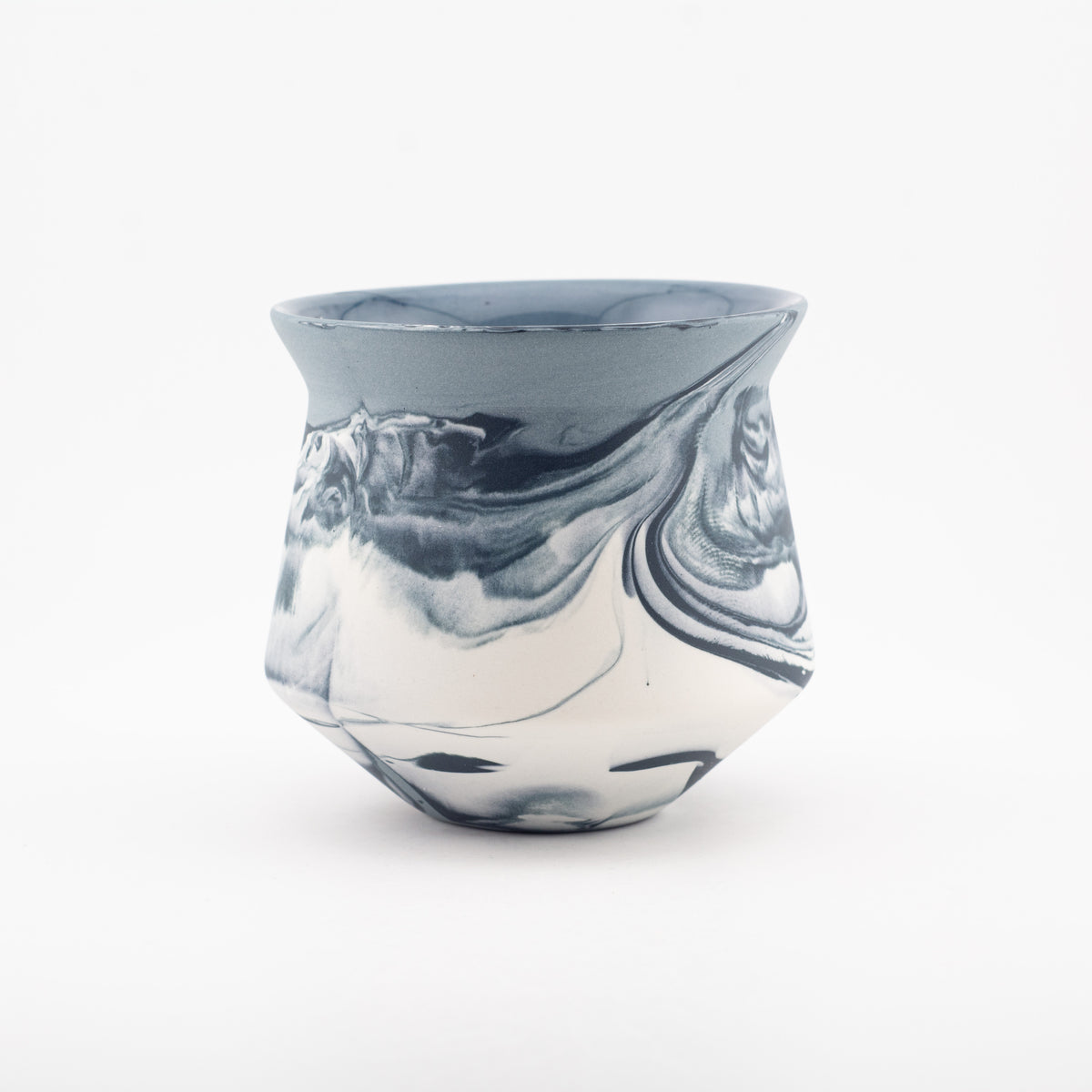8155  RIDGE - Handmade Porcelain Tasting Cup - Non glossy outside