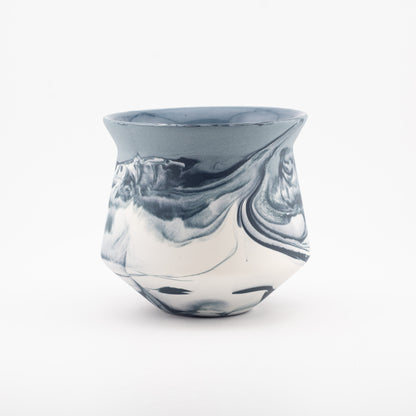 8155  RIDGE - Handmade Porcelain Tasting Cup - Non glossy outside
