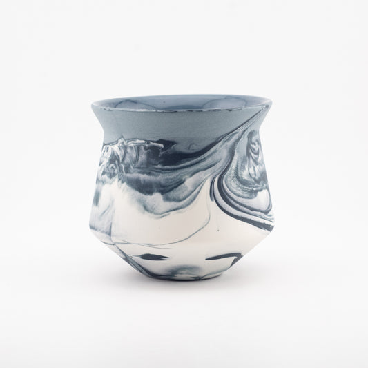 8196  RIDGE - Handmade Porcelain Tasting Cup - Non glossy outside