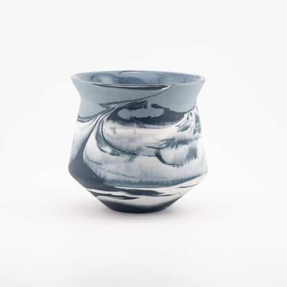 8155  RIDGE - Handmade Porcelain Tasting Cup - Non glossy outside