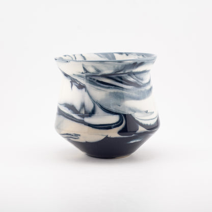 8156  RIDGE - Handmade Porcelain Tasting Cup - Glossy outside
