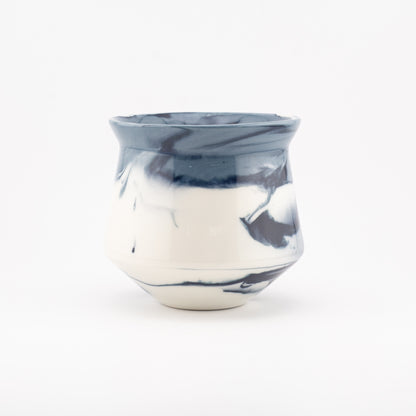8195  RIDGE - Handmade Porcelain Tasting Cup - Glossy outside