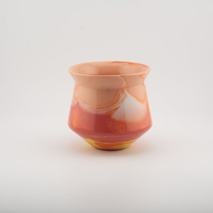8211 Mix Wave RIDGE - Handmade Porcelain Tasting Cup - 300ml/10.1oz