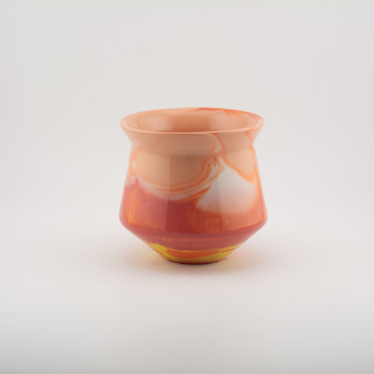 8211 Mix Wave RIDGE - Handmade Porcelain Tasting Cup - 300ml/10.1oz