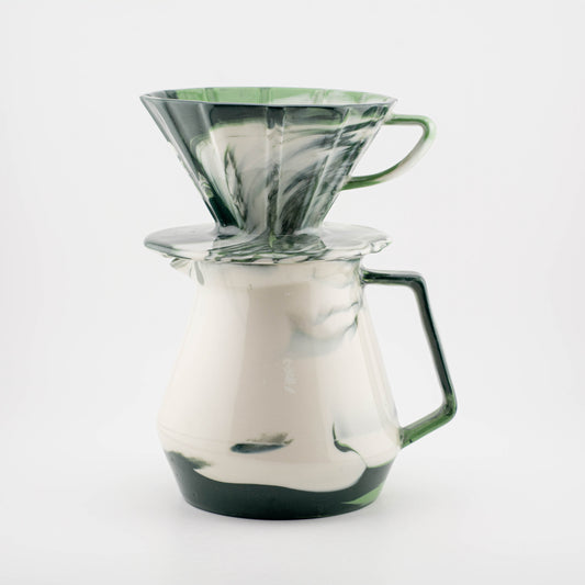 49005 Outlet - MK Coffee Server + MK V Dripper Cone 01 – Small - glossy