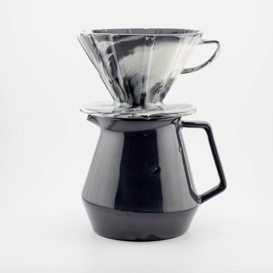 49016 Outlet - MK Coffee Server + MK V Dripper Cone 02 – Large - glossy