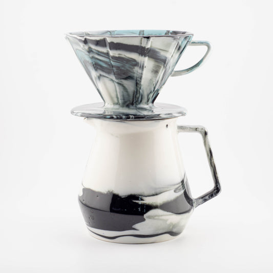 49024 Outlet - MK Coffee Server + MK V Dripper Cone 02 – Large - glossy