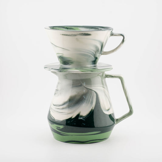 49025 Outlet - MK Coffee Server + MK Dripper Flat V2 - glossy