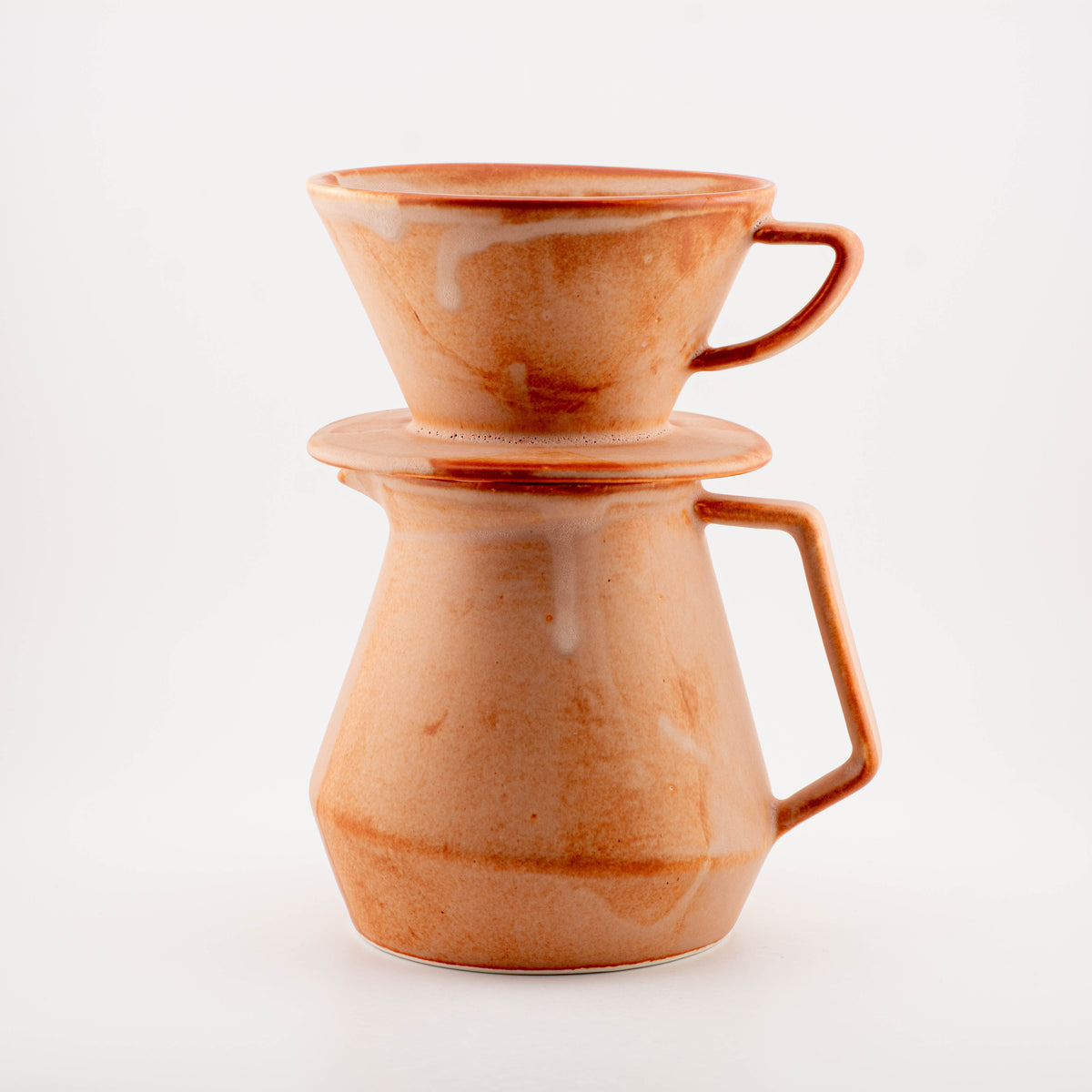 49027 Outlet - MK Coffee Server + MK Dripper Flat V2 - Brown Brick