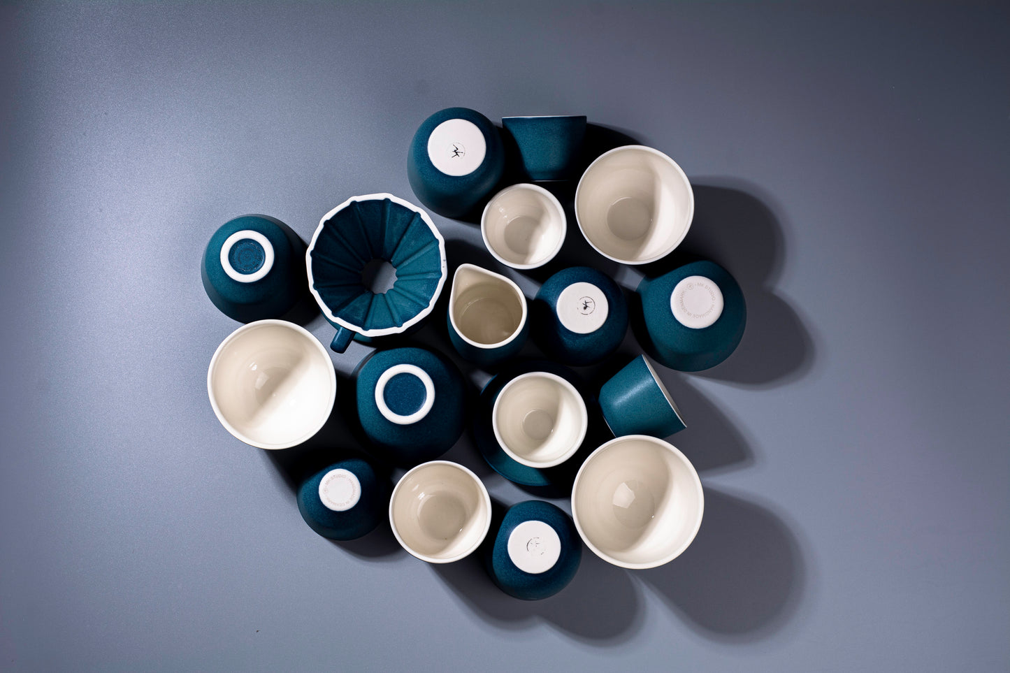 Handmade Porcelain Coffee Cup | MK Studio | Space blue