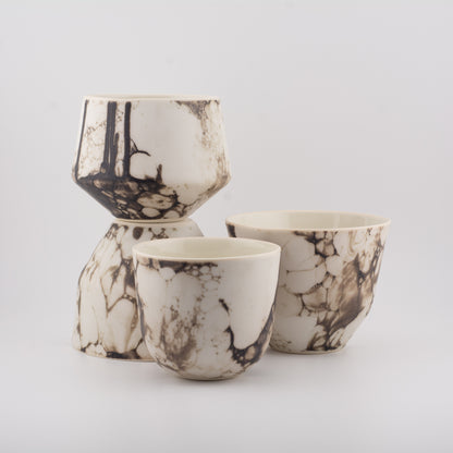 Handmade Porcelain Coffee Cup | MK Studio | Bubble brown