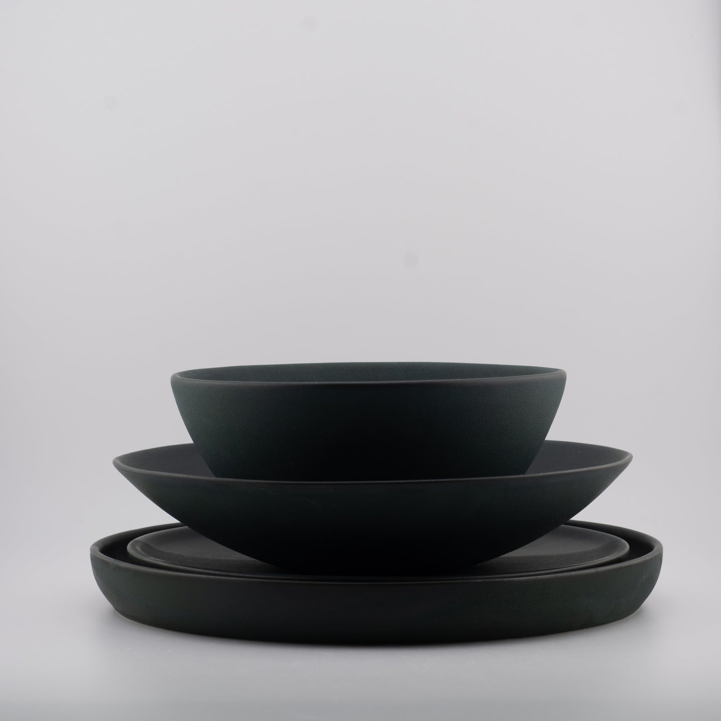 Midnight black plates and bowls
