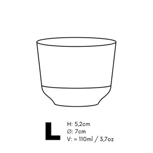 Håndlavet porcelæn kaffekop | MK Studio | Mellemrum blå