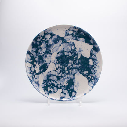 Handmade Porcelain Plates and Bowls | MK Studio | Bubble Blue