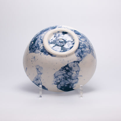 Handmade Porcelain Plates and Bowls | MK Studio | Bubble Blue