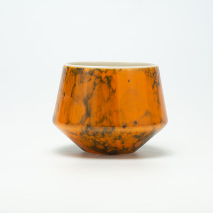 Håndlavet porcelæn kaffekop | MK Studio | Boble orange