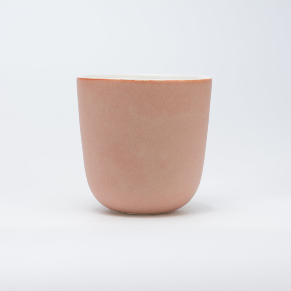 Handmade Porcelain Coffee Cup | MK Studio | Brown brick