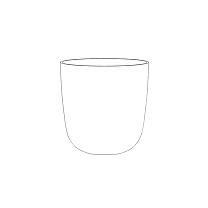 Handmade Porcelain Coffee Cup | MK Studio | Double blue bubble