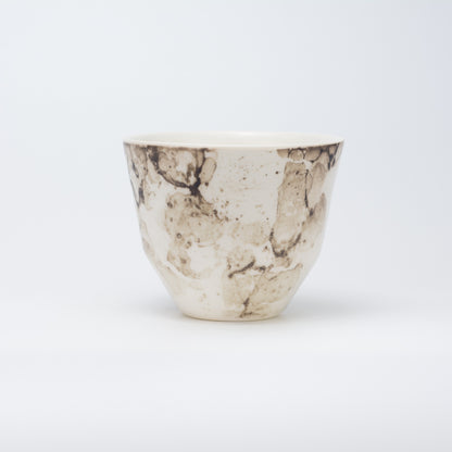 Handmade Porcelain Coffee Cup | MK Studio | Bubble brown