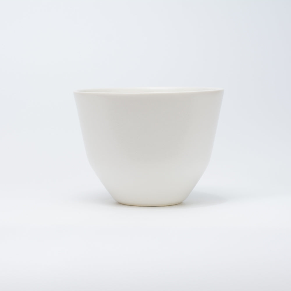 Handmade Porcelain Coffee Cup | MK Studio | White mat