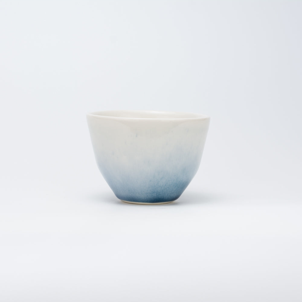 Handmade Porcelain Coffee Cup | MK Studio | Blue spots