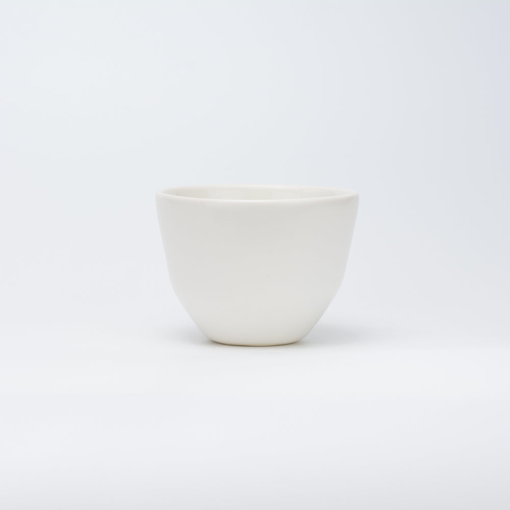 Handmade Porcelain Coffee Cup | MK Studio | White mat