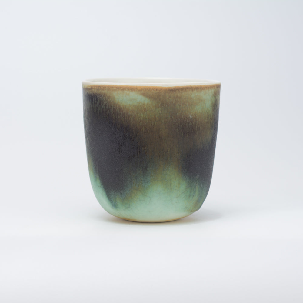 Handmade Porcelain Coffee Cup | MK Studio | Rusty turquoise
