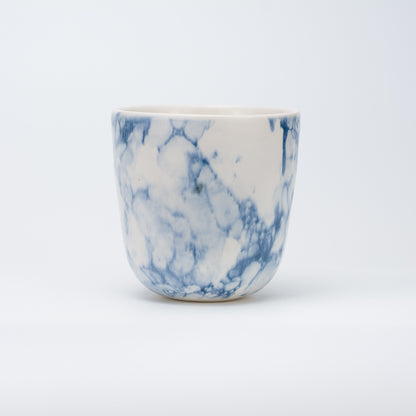 Handmade Porcelain Coffee Cup | MK Studio | Bubble Blue