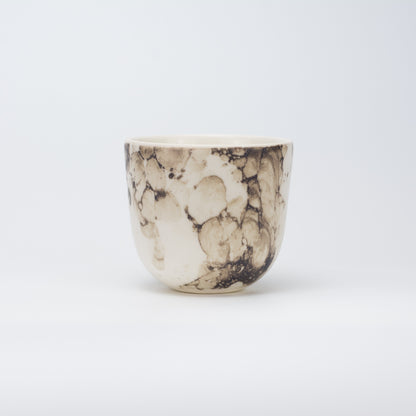 Handmade Porcelain Coffee Cup | MK Studio | Bubble brown