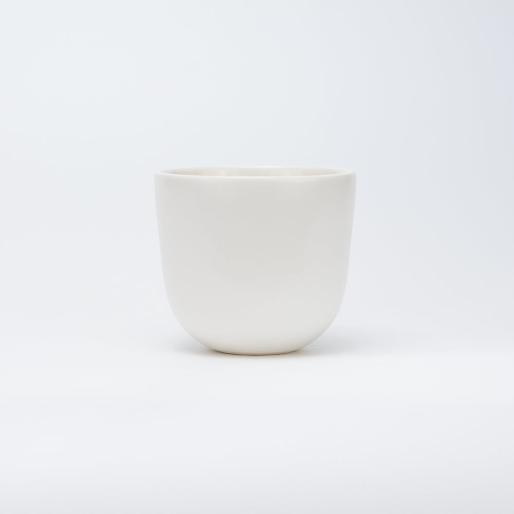 Handmade Porcelain Coffee Cup | MK Studio | White mat