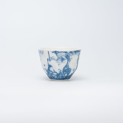 Handmade Porcelain Coffee Cup | MK Studio | Bubble Blue